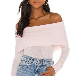 Free People Pink Off-the-Shoulder Sweater